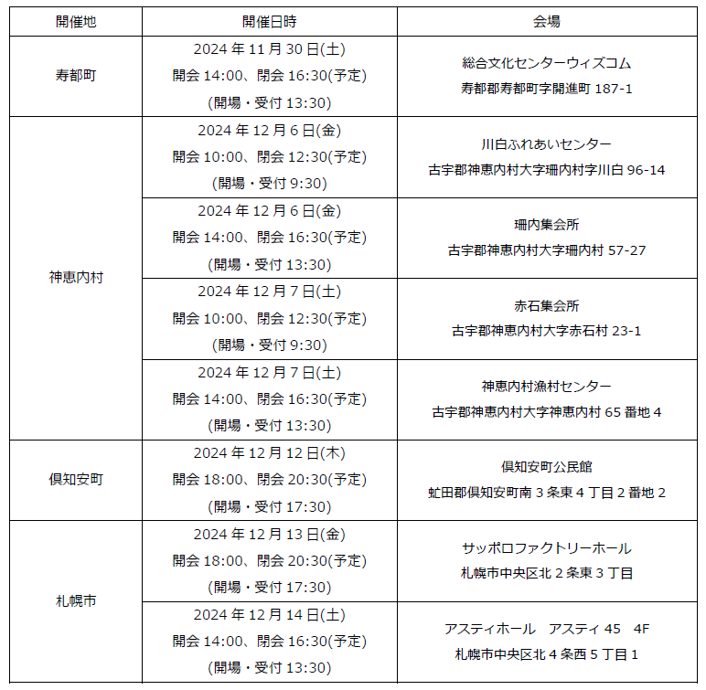 説明会